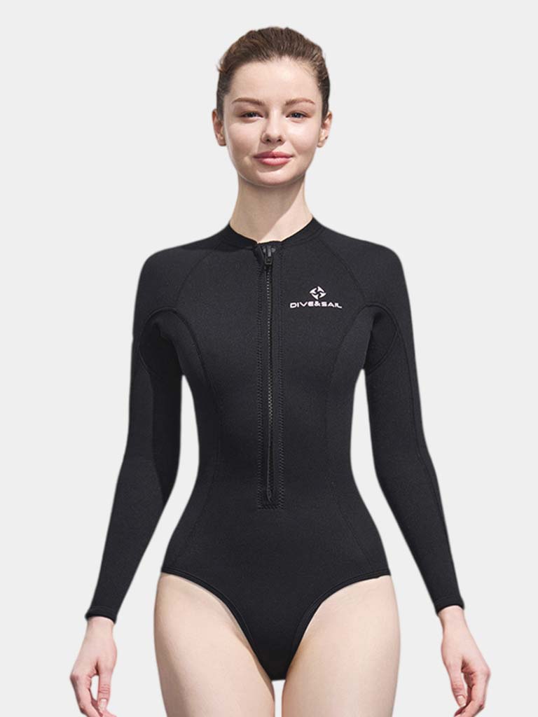 DIVE & SAIL 2MM Women’s One-Piece Front Zip Bikini Wetsuit
