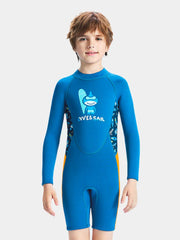 DIVE & SAIL Boys 2.5MM Long Sleeve Shorty Wetsuit