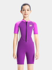 DIVE & SAIL Girls 2.5MM One Piece Short Sleeve Wetsuit