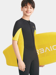 DIVE & SAIL Youth 2.5MM Front Zip Short Sleeve Shorty Wetsuit