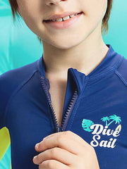 Dive & Sail Boys Long Sleeve UV Protection One Piece Swimsuit