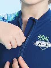 DIVE & SAIL Boys One-Piece Long Sleeve Swim Dive Skin Suit