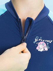 DIVE & SAIL Girls Long Sleeve Sun Protection Swimsuit