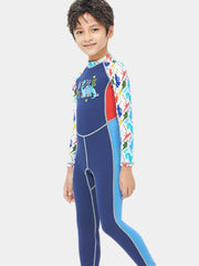 DIVE & SAIL Boys' 2mm Neoprene Colorful Cartoon Full Body Back Zip Wetsuit