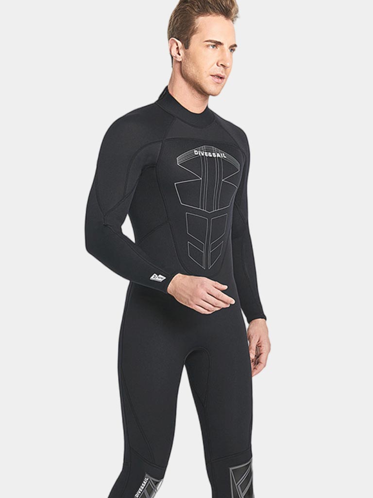 DIVE SAIL Men Long Sleeve Wetsuit Black Side