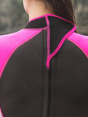 HISEA 1.5mm Long Sleeve Women Wetsuit Rose Red Zipper