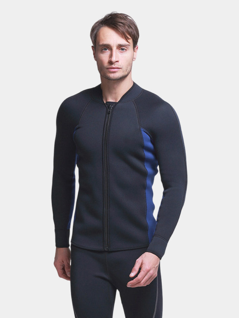 MYLEDI Men's 3mm Long Sleeve Wetsuit Top Jacket