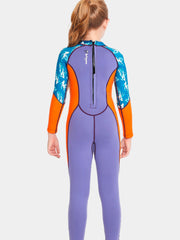 SABOLAY Girls 2mm Long Sleeve Colorful Wetsuit Back