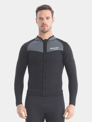 SBART Men 1.5mm Wetsuit Top Black Grey