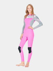 SLINX 2MM Long Sleeve One Piece Wetsuit for Women Pink