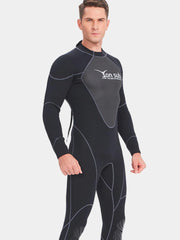 YonSub Men 1.5MM One Piece Black Wetsuit Right Side