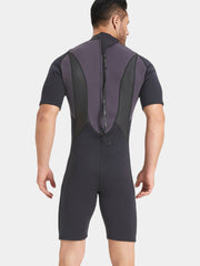 ZCCO Men's 3MM One Piece Shorty Plus Size Wetsuit, Black & Grey